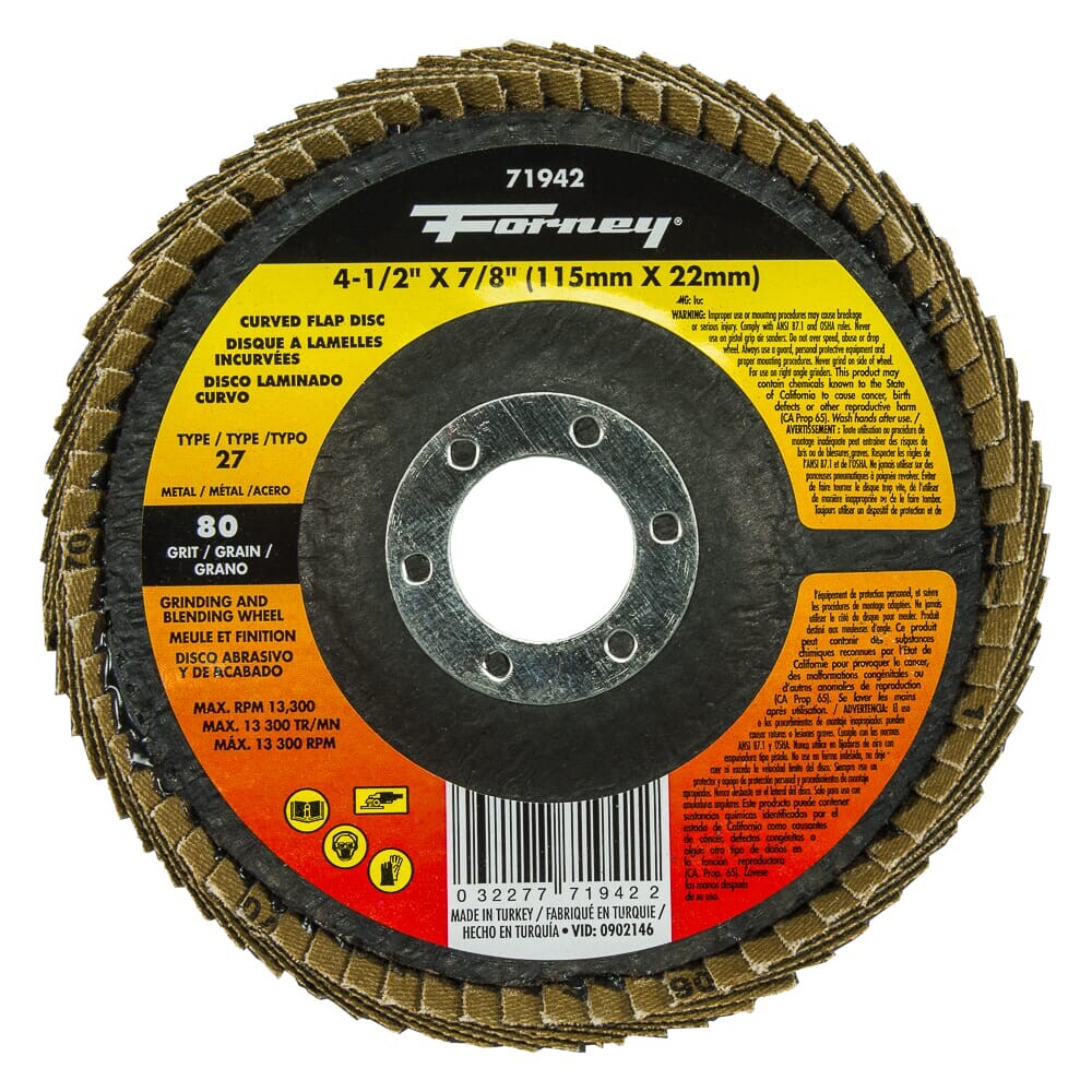 71942 Curved Edge Flap Disc, 4-1/2